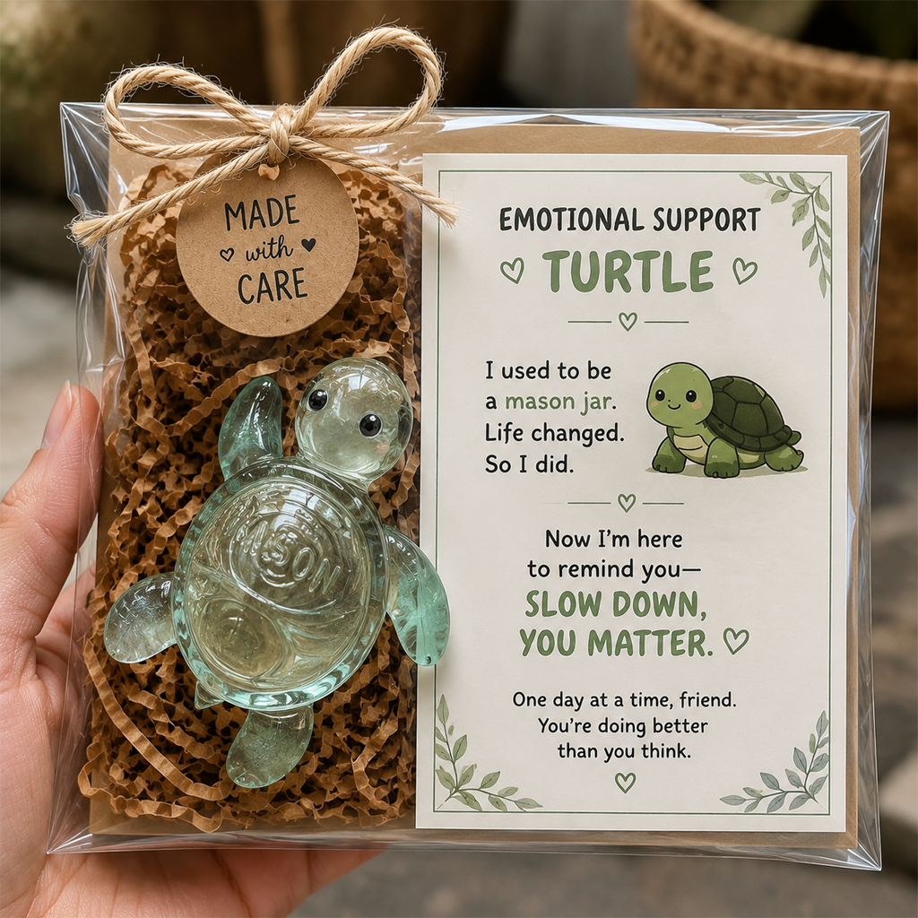 đ˘Original Recycled Glass Support Turtle